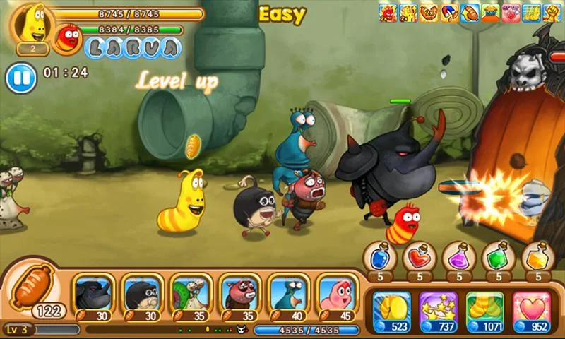 Larva Heroes: Lavengers MOD APK (Unlimited Gold and Candy) Download 2024 3